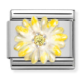 Nomination Composable Classic Link 330321/04 Enamel Yellow Flower in 925 Silver